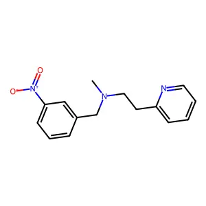 2-[N-methyl-N-(3-nitrobenzyl)aminoethyl]pyridine structure