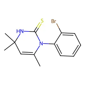 2(1H)-Pyrimidinethione, 1-(2-bromophenyl)-3,4-dihydro-4,4,6-trimethyl- structure