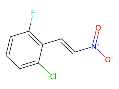 2-Chloro-6-fluoro-beta-nitrostyrene structure