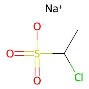 Alpha-chloroethane sulfonic acid structure