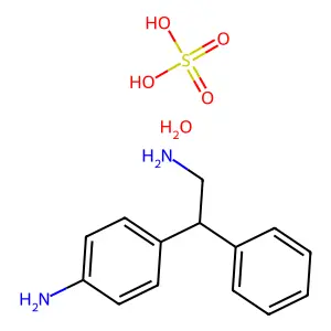 p-Amino-beta-phenylphenethylamine sulfate monohydrate structure