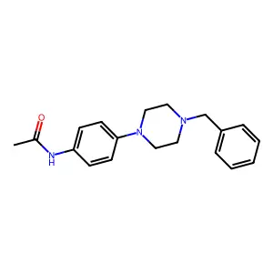 N-(4-(4-(Phenylmethyl)-1-piperazinyl)phenyl)acetamide structure