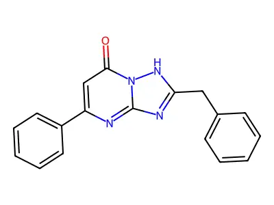 2-benzyl-5-phenyl[1,2,4]triazolo[1,5-a]pyrimidin-7(4H)-one structure