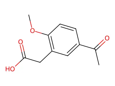 (5-Acetyl-2-methoxyphenyl)acetic acid structure
