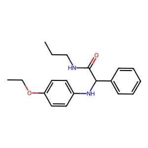 2-(4-Ethoxyanilino)-2-phenyl-N-propylethanimidic acid structure