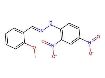 N-[(2-methoxyphenyl)methylideneamino]-2,4-dinitroaniline structure