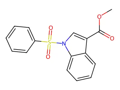 Methyl 1-(benzenesulfonyl)-1H-indole-3-carboxylate structure