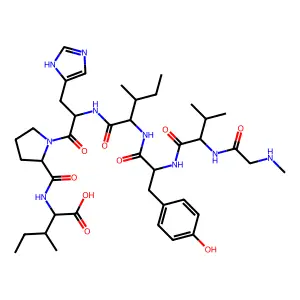 H-Sar-DL-Val-DL-Tyr-DL-xiIle-DL-His-DL-Pro-DL-xiIle-OH structure