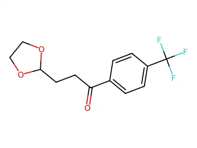 3-(1,3-Dioxolan-2-yl)-1-(4-(trifluoromethyl)phenyl)propan-1-one structure