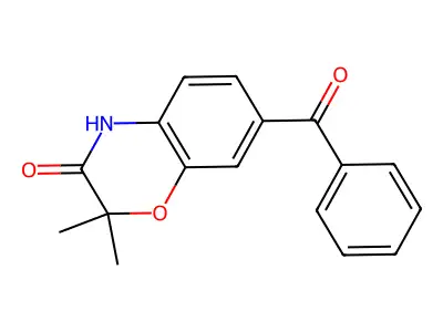 2H-1,4-Benzoxazin-3(4H)-one, 7-benzoyl-2,2-dimethyl- structure