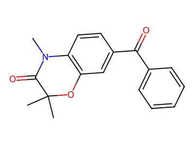 2H-1,4-Benzoxazin-3(4H)-one, 7-benzoyl-2,2,4-trimethyl- structure