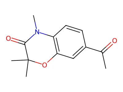 2H-1,4-Benzoxazin-3(4H)-one, 7-acetyl-2,2,4-trimethyl- structure