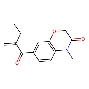 4-Methyl-7-(2-methylene-1-oxobutyl)-2H-1,4-benzoxazin-3(4H)-one structure