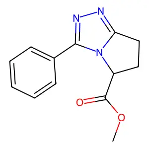 Methyl 3-phenyl-6,7-dihydro-5H-pyrrolo[2,1-c][1,2,4]triazole-5-carboxylate structure
