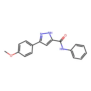 1H-Pyrazole-3-carboxamide, 5-(4-methoxyphenyl)-N-phenyl- structure