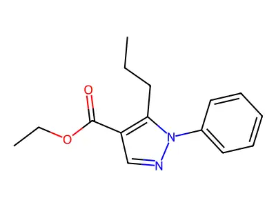ethyl 1-phenyl-5-propyl-1H-pyrazole-4-carboxylate structure