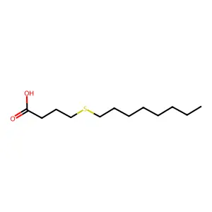 4-(Octylthio)butyric acid structure