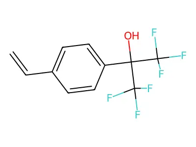 2-(4-Ethenylphenyl)-1,1,1,3,3,3-hexafluoropropan-2-ol structure