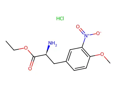 DL-Tyrosine, O-methyl-3-nitro-, ethyl ester, monohydrochloride structure