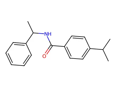 N-(1-phenylethyl)-4-propan-2-ylbenzamide structure