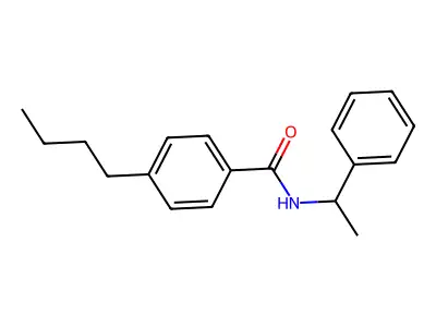 4-butyl-N-(1-phenylethyl)benzamide structure