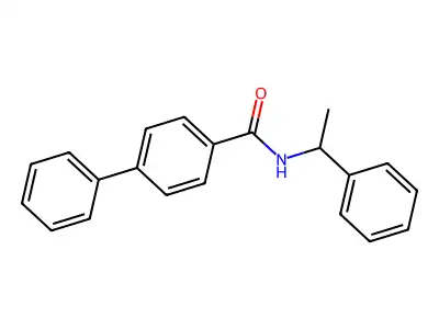 4-phenyl-N-(1-phenylethyl)benzamide structure