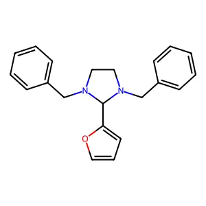 1,3-Dibenzyl-2-(furan-2-yl)imidazolidine structure