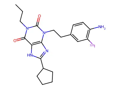 3-(3-Iodo-4-amino)phenethyl-1-propyl-8-cyclopentylxanthine structure