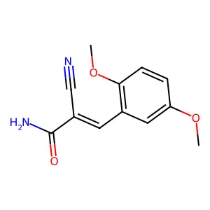 2-Cyano-3-(2,5-dimethoxyphenyl)acrylamide structure