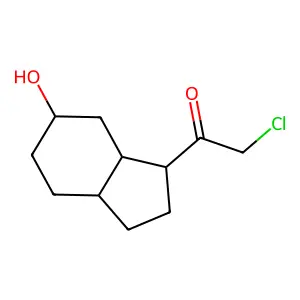 2-Chloro-1-(octahydro-6-hydroxy-1H-inden-1-YL)-ethanone structure