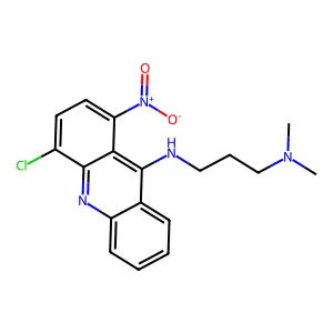 1,3-Propanediamine, N,N-dimethyl-N'-(4-chloro-1-nitro-9-acridinyl)- structure