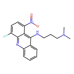 1,3-Propanediamine, N,N-dimethyl-N'-(4-fluoro-1-nitro-9-acridinyl)- structure