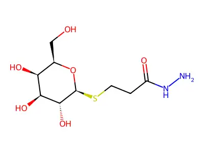 (2-Carbazoylethyl)-1-thio-beta-galactopyranoside structure