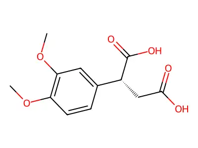 2-(3,4-Dimethoxyphenyl)succinic acid structure