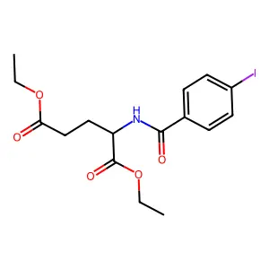 Diethyl 2-[(4-iodobenzoyl)amino]pentanedioate structure
