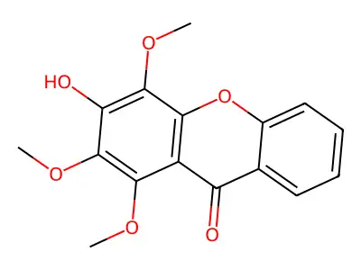 3-Hydroxy-1,2,4-trimethoxyxanthen-9-one structure