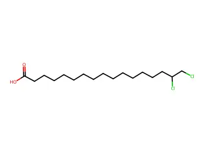 16,17-dichloroheptadecanoic Acid structure
