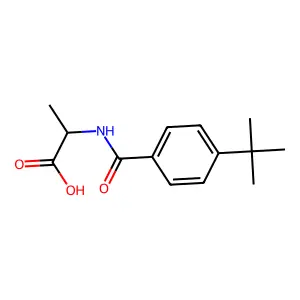 (2S)-2-[(4-tert-butylbenzoyl)amino]propanoic acid structure