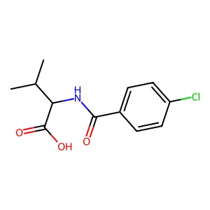(4-Chlorobenzoyl)-D-valine structure