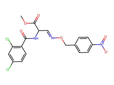 Methyl 2-[(2,4-dichlorobenzoyl)amino]-3-[(4-nitrophenyl)methoxyimino]propanoate structure