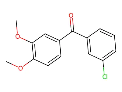 (4-Chlorophenyl)(3,4-dimethoxyphenyl)methanone structure