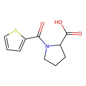(2R)-1-(thiophene-2-carbonyl)pyrrolidine-2-carboxylic acid structure