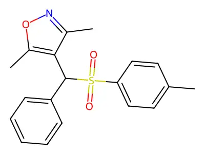 3,5-Dimethyl-4-[(4-methylphenyl)sulfonyl-phenylmethyl]-1,2-oxazole structure