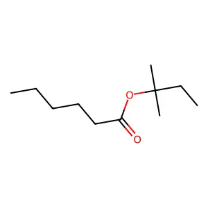 Hexanoic acid, 1,1-dimethylpropyl ester structure