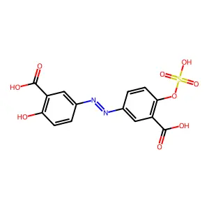 奥沙拉嗪-O-硫酸酯 structure