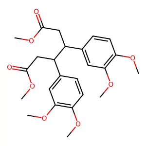 Adipic acid, 3,4-bis(3',4'-dimethoxyphenyl)-, dimethyl ester structure
