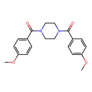 1,4-Bis(4-methoxybenzoyl)piperazine structure