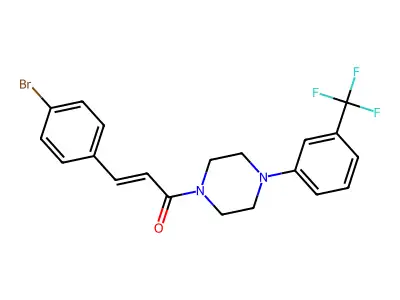 1-[3-(4-Bromophenyl)acryloyl]-4-[3-(trifluoromethyl)phenyl]piperazine structure