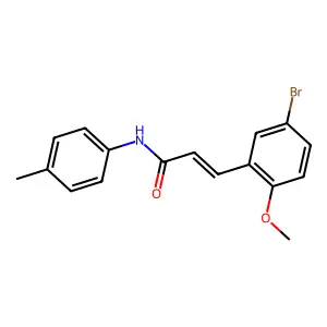 (E)-3-(5-bromo-2-methoxyphenyl)-N-(4-methylphenyl)prop-2-enamide structure