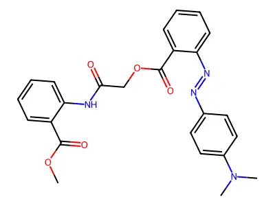 Benzoic acid, 2-[(1E)-2-[4-(dimethylamino)phenyl]diazenyl]-, 2-[[2-(methoxycarbonyl)phenyl]amino]-2-oxoethyl ester structure